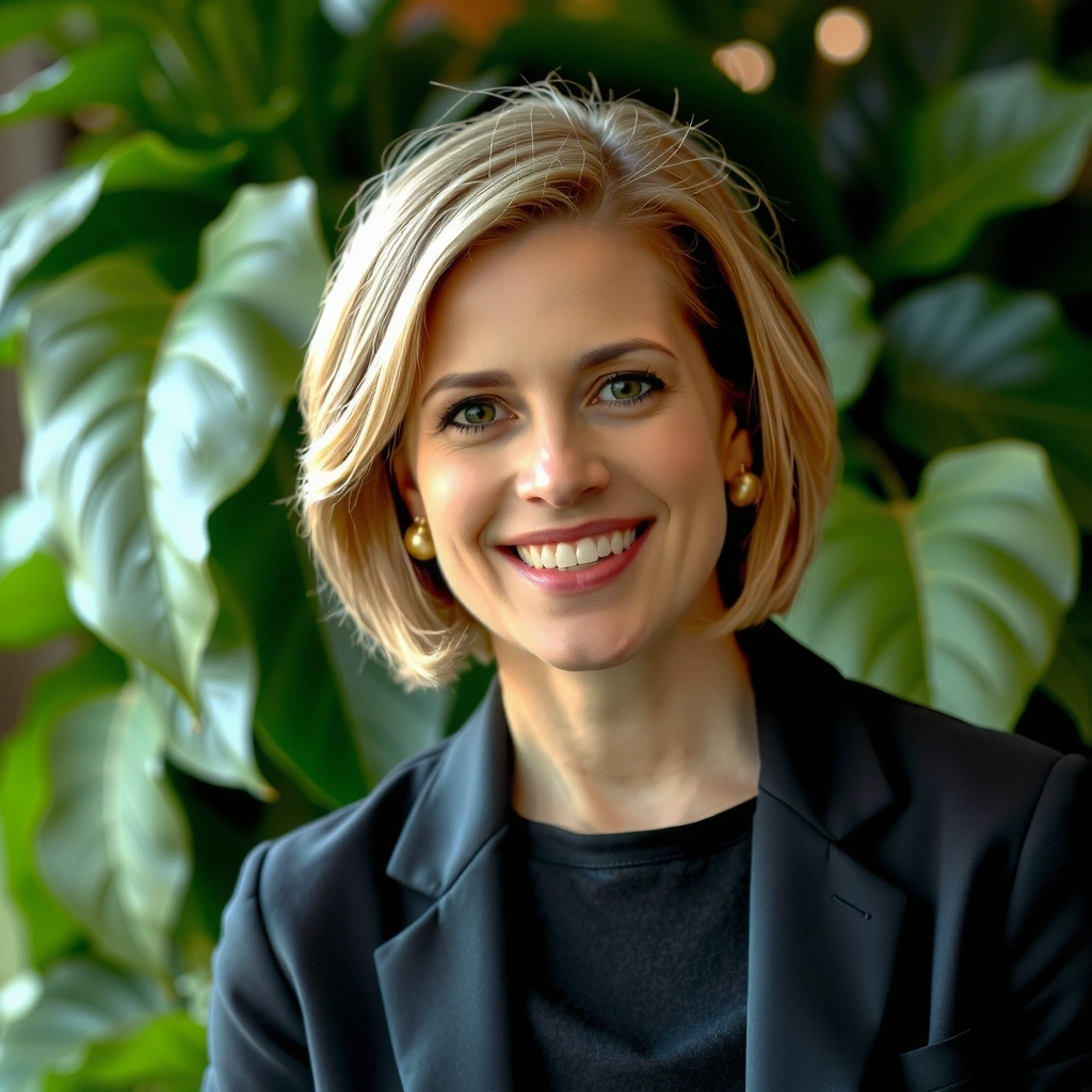 Portrait of Dr. Elara Vance, Chief Botanist.