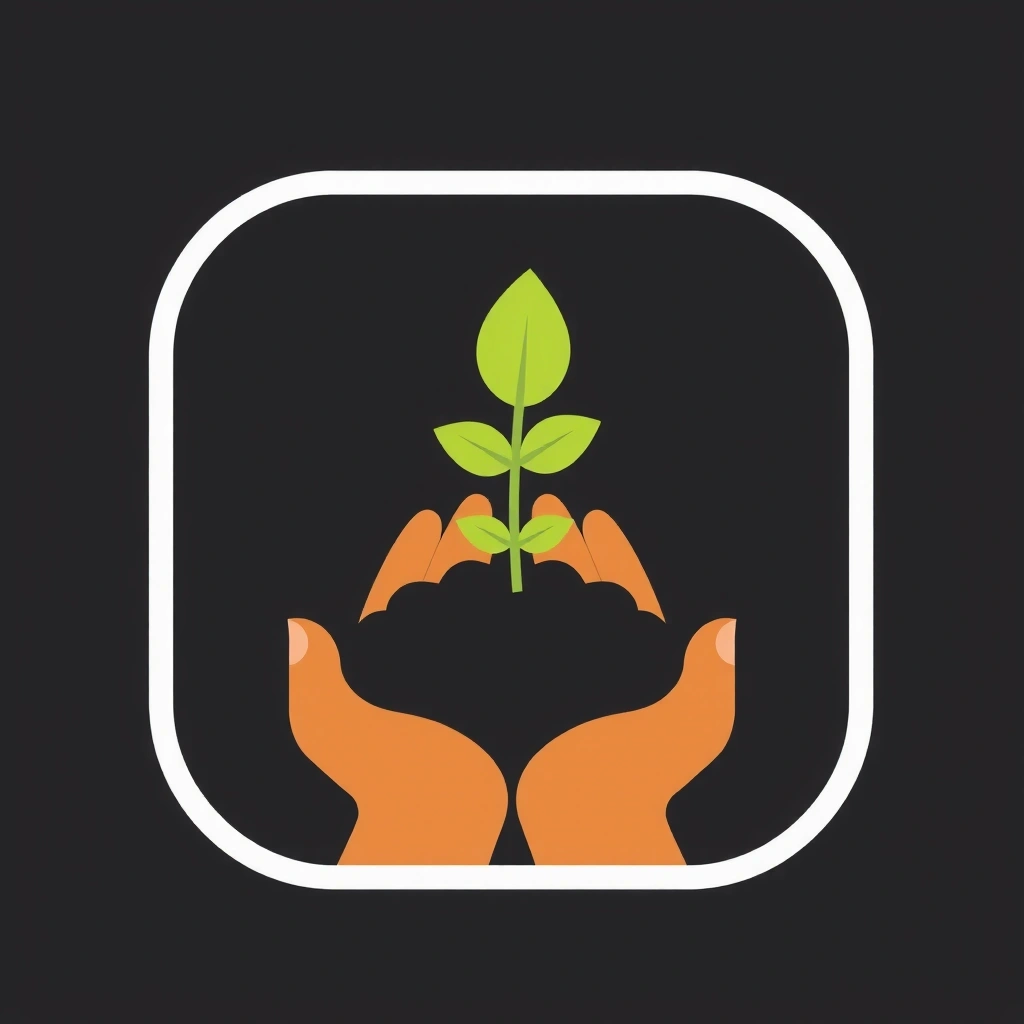 Hands holding a growing plant, symbolizing sustainability